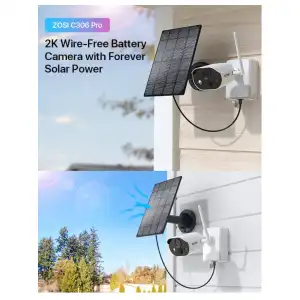 CAMARA PARA EXTERIOR ZOSI C360 PRO CON PANEL SOLAR miniatura 2